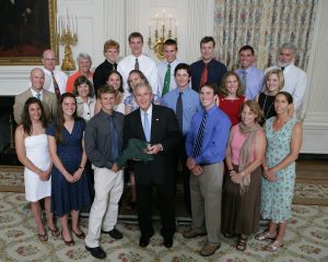 Ruff Patterson’s NCAA Championship Team with President Bush