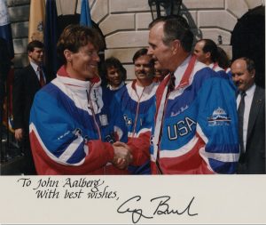 John Aalberg with President Bush