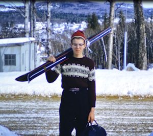 A young Hanscom poses for a photo