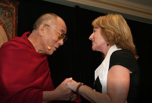 Meeche White and the Dalai Lama