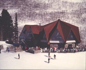 Solitude mid mountain lodge (Roundhouse) in the early 1980s.