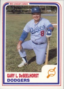 Gary DeSeelhorst’s player photo from an adult baseball fantasy camp which he attended for seven years in the mid 1980s.