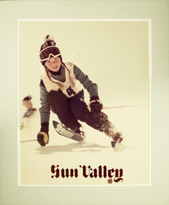 This is the first known photo of Picabo Street during competition. She is eight years old. Sun Valley – 1979.