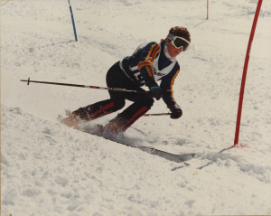 A pre-teen Picabo competes in the Snowbird Cup during the 1983-84 season.