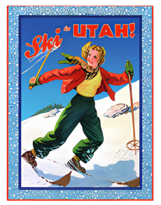 Notecard - Ski in Utah Woman